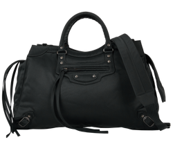 Neo Classic City Tote, Satin, Black, S/DB, 4*